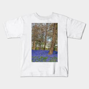 Bluebell Woods Greys Court Oxfordshire England Kids T-Shirt